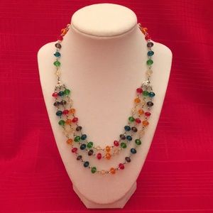 Laila Rowe Multi-strand Rainbow Bead Necklace